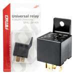 auto relejs universāls 5 kontakti 40a 12v automātiskās dienas gaitas gaismas amio-03509