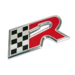 Chrome dekoratīvā uzlīme "rūtainais karogs"