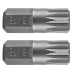 skrūvgrieža uzgaļa spline m12 x 30 mm, s2 x 2 gab
