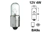 Spuldze ar metāla pamatni 12v t4w, ba9s