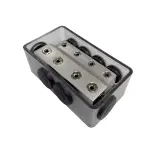 četri 4-600440 2. pakāpes sadales bloki, no 4x50mm2 līdz 4x25mm2