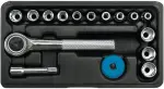 1/4 collu uzgriežņu atslēgas, 4–13 mm, 16 daļu komplekts