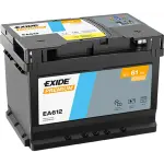 Premium EA612 61Ah 600A 242x175x175-+ Exide EA612