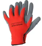 Poliestera pirksti ar putu lateksa pārklājumu sarkanā krāsā 9