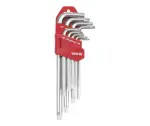 Torx atslēgas t10-t50 9 daļu plastmasas turētājā