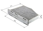 BOSCH  Filtrs, Salona telpas gaiss 1 987 432 397