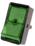 slēdzis led zaļš 16a k473 12v 12.5mm