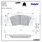 DELPHI Bremžu uzliku kompl.,  Disku bremzes LP1663