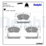 DELPHI Bremžu uzliku kompl.,  Disku bremzes LP445