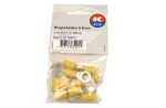 Elektropiederums, materiāla gredzenveida savienojums m6 (6,5mm) dzeltens