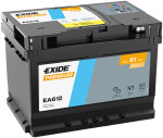 EXIDE  Startera akumulatoru baterija PREMIUM *** 12V 61Ah 600A EA612
