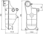 MAHLE  Kompensācijas tvertne, Dzesēšanas šķidrums BEHR CRT 119 000S