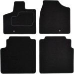 Grīdas paklāji (komplekts, velūrs, 4gab., krāsa melns, garš) chrysler voyager v 10.07- furgons