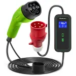 qoltec elektroautomobiļa mobilais lādētājs 2-in-1 2. tips, 1. fāze, 230 V, 7 kW, 32 A